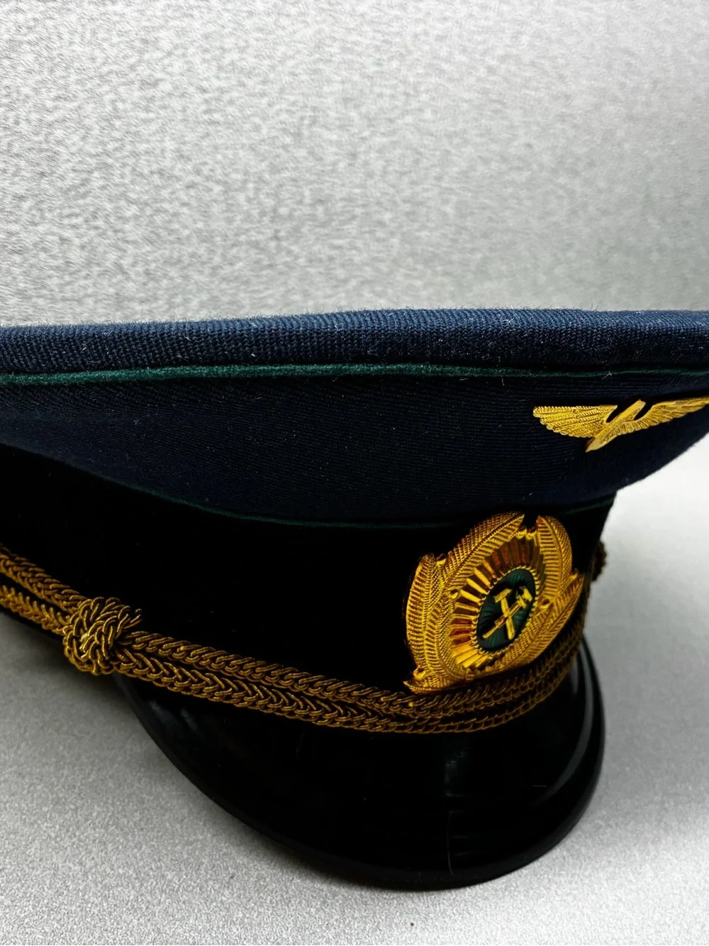 VTG SOVIET Uniform Military Officer Visor Cap size 56 Railroad Railways USSR